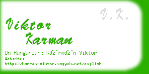 viktor karman business card